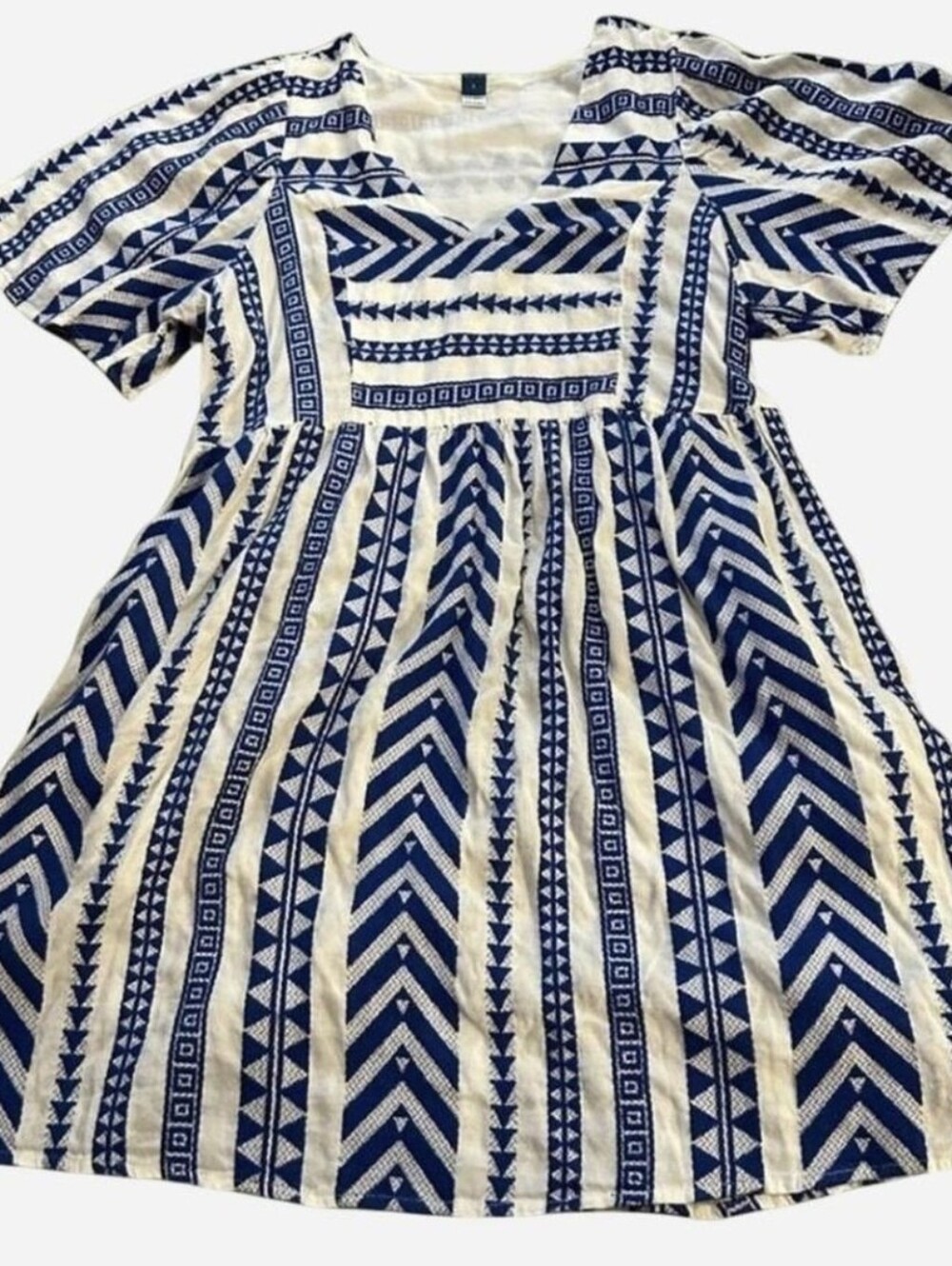 Old Navy Blue and White Midi Dress